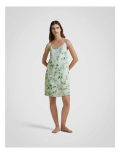 La Soie Slip Dress in Whisper Green