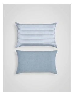 Reilly Travel Pillowcase Set in Chambray