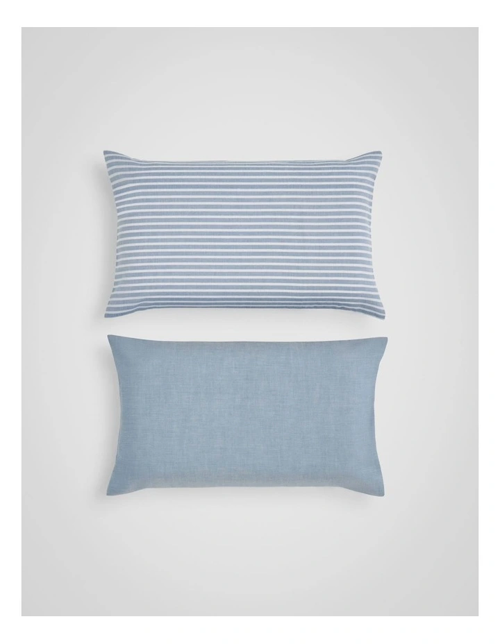 Reilly Travel Pillowcase Set in Chambray image 1