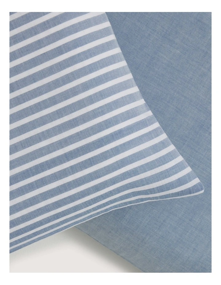 Reilly Travel Pillowcase Set in Chambray image 2