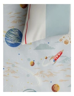 Comet Kids Quilt Cover Set in Ice