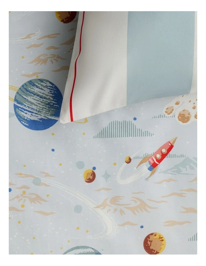 Comet Kids Quilt Cover Set in Ice image 2