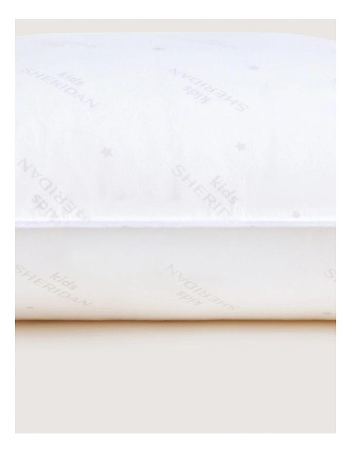 Deluxe Kids Cotton Washable Low Pillow in Pure White image 2