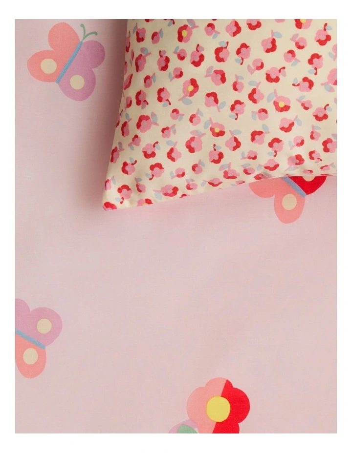 Flutter Kids Quilt Cover Set in Fairy Floss image 1