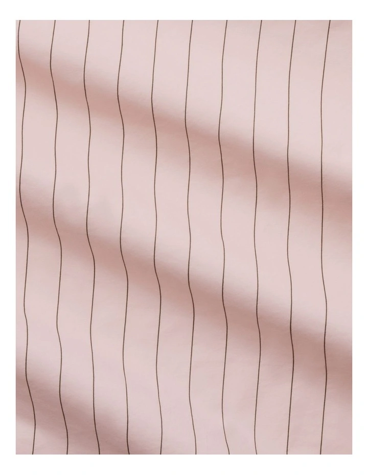 Bayley Stripe Washed Percale Pillowcase Pair in Lychee image 2