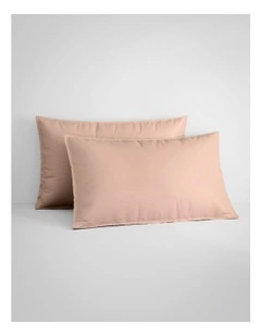 Bayley Washed Percale Pillowcase Pair in Clay