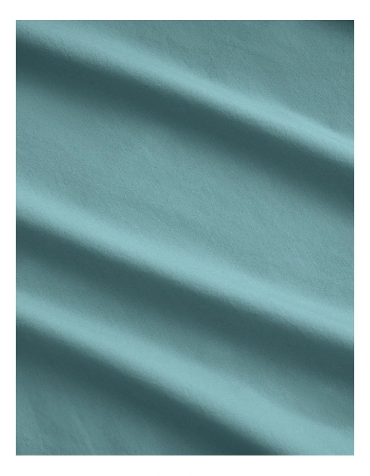 Bayley Washed Percale Sheet Set in Arctic Green image 3