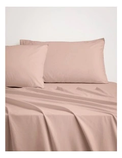 Bayley Washed Percale Sheet Set in Clay