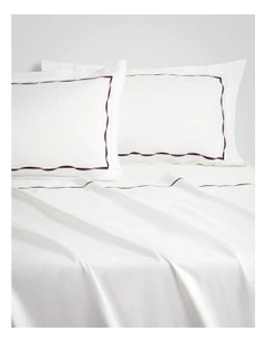 Belgrave Flat Sheet in Dark Cherry