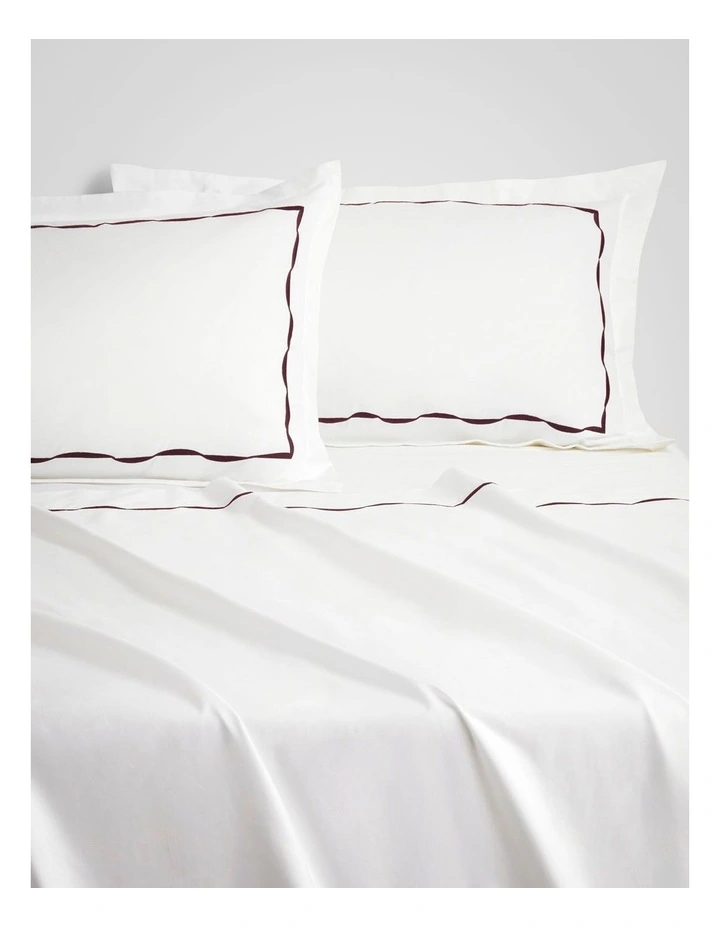Belgrave Flat Sheet in Dark Cherry image 1