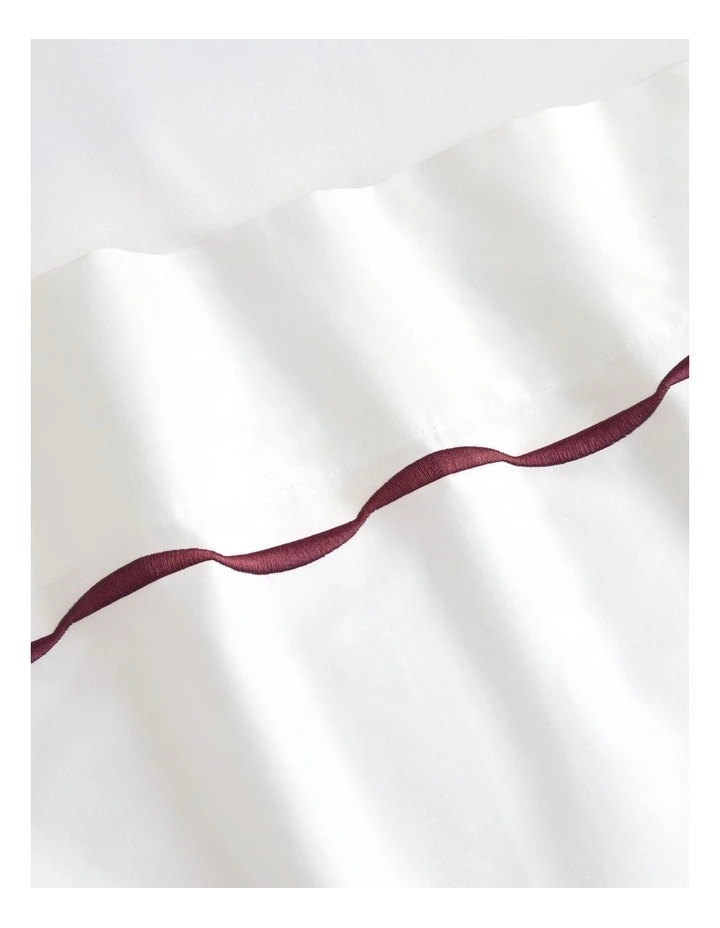 Belgrave Flat Sheet in Dark Cherry image 2