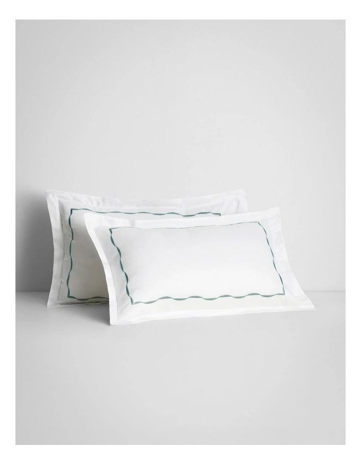 Belgrave Tailored Pillowcase Pair in Rain image 1