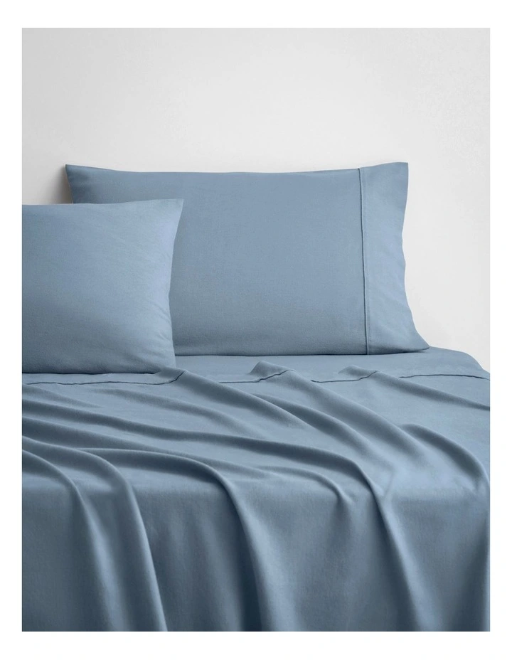 Flannelette Sheet Set in Blue Frost image 1