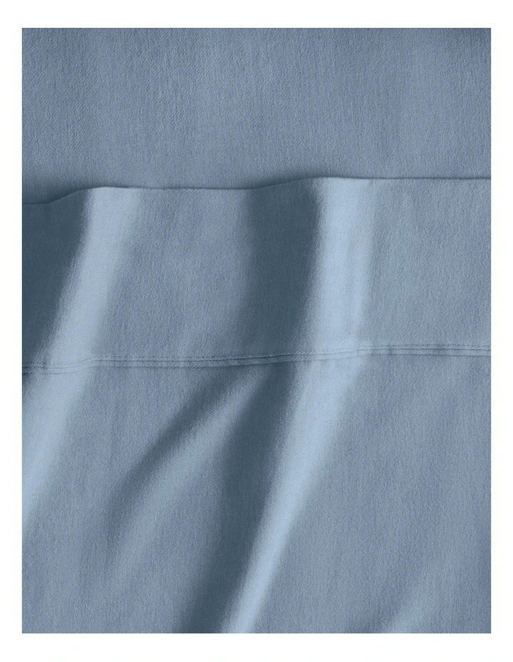Flannelette Sheet Set in Blue Frost image 2