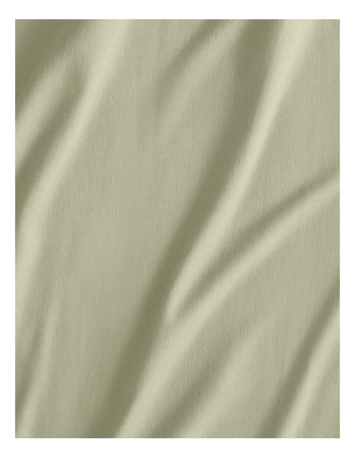 Flannelette Sheet Set in Whisper Green image 3
