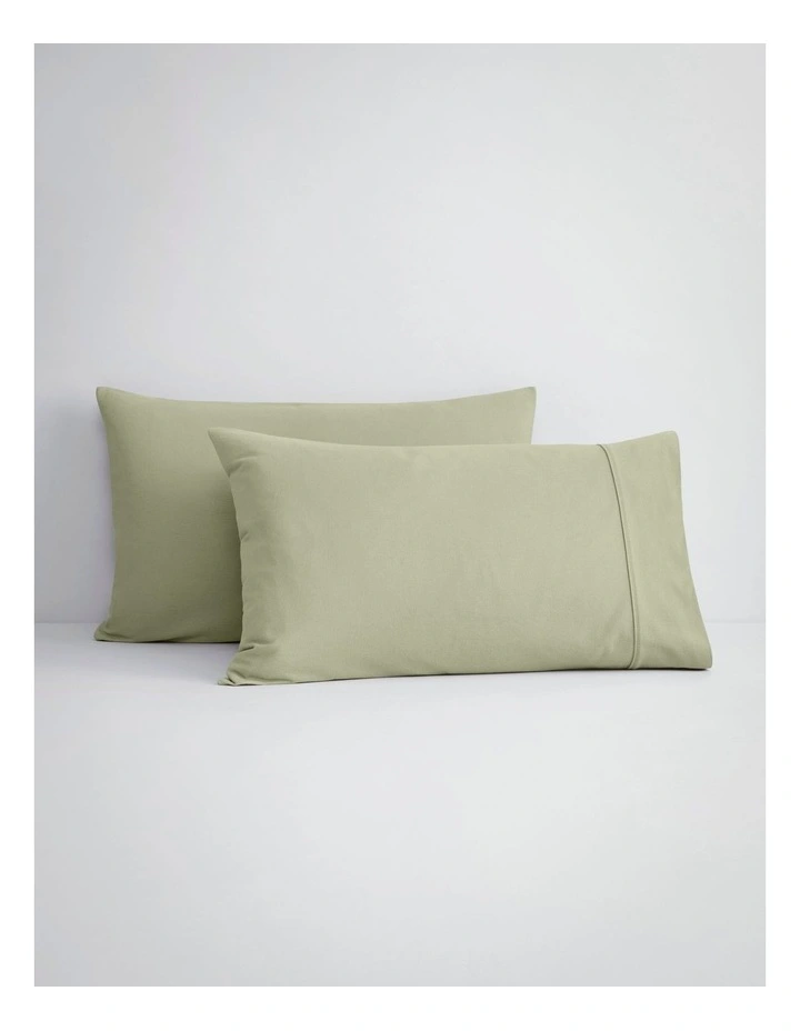 Flannelette Sheet Set in Whisper Green image 4