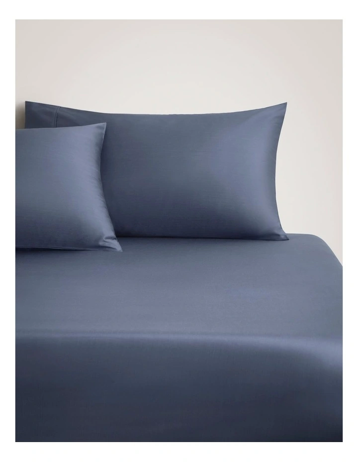 TENCEL? Lyocell Fibre & Cotton Fitted Sheet in Ink image 1