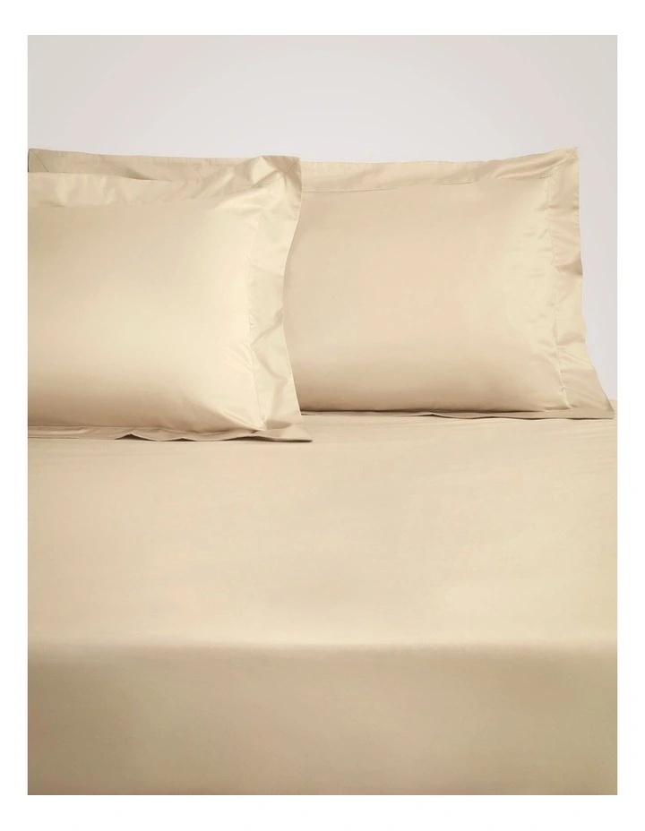 1200TC Ultimate Sateen Fitted Sheet in Beige image 1