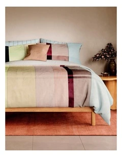 Abbotson European Flax Linen Abstract Quilt Cover in Multi