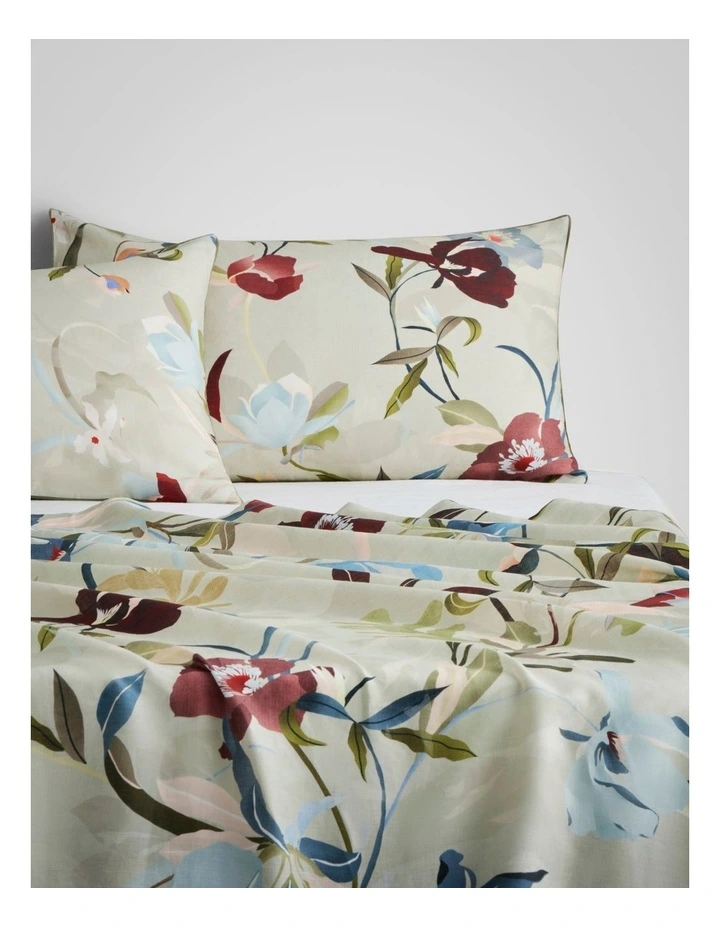 Abbotson European Flax Linen Florae Pillowcase Pair image 2