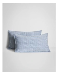 Reilly Stripe Duo Pillow Sham in Chambray