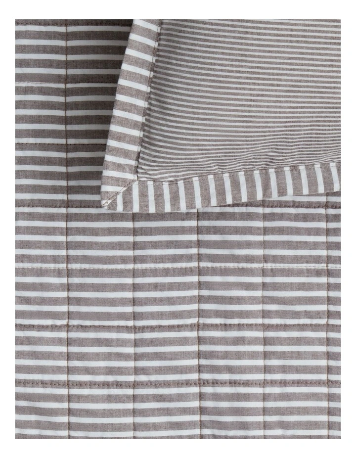 Reilly Stripe Duo Pillow Sham in Chocolate image 3