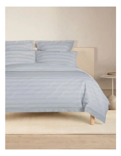 1000TC Martyn Quilt Cover in Ash Blue