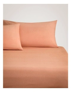 Reilly Fitted Sheet in Burnt Orange