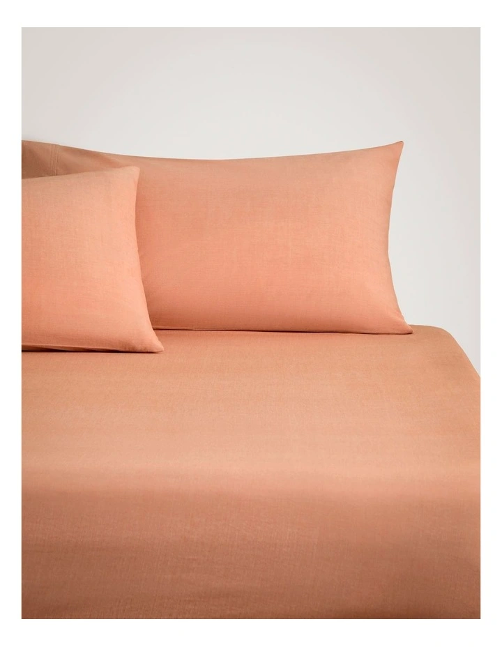 Reilly Fitted Sheet in Burnt Orange image 1
