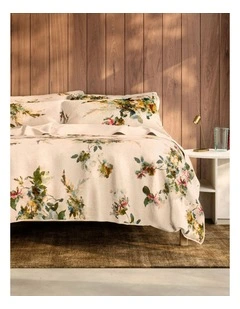 Reilly Floral Quilt Cover Set in Natural