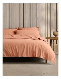 Reilly Quilt Cover Set in Burnt Orange