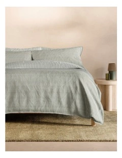 Reilly Stripe Duo Quilt Cover Set in Jungle