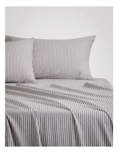 Reilly Stripe Sheet Set in Chocolate