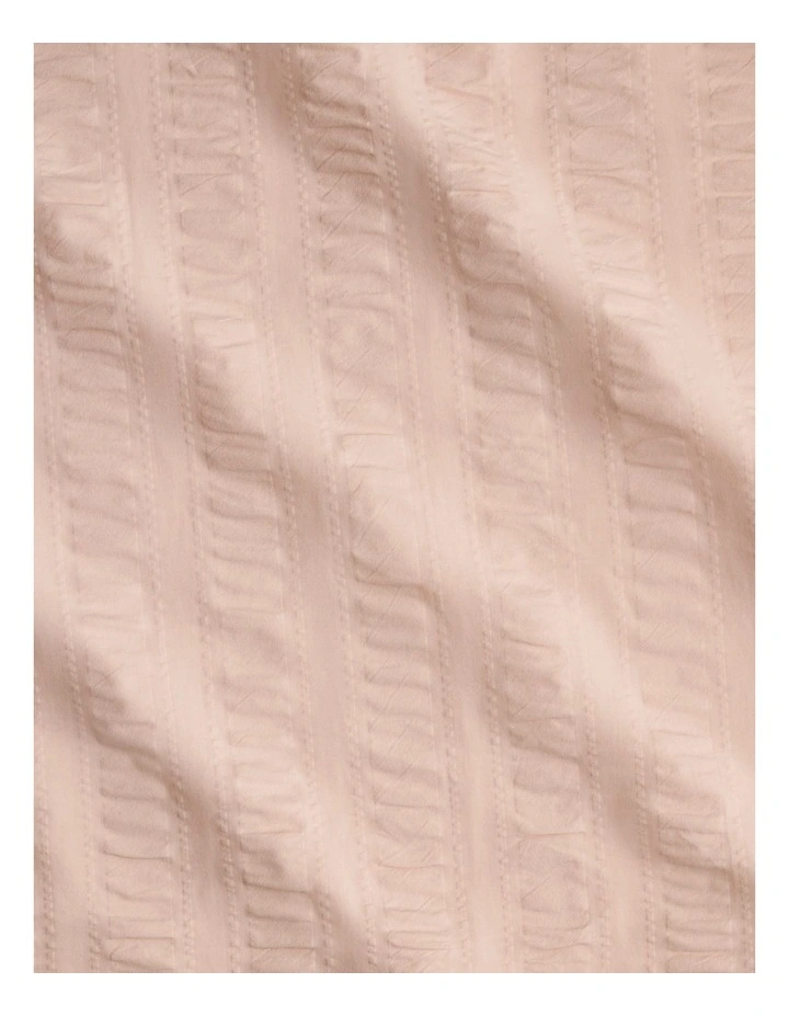 Textures Seersucker Stripe Quilt Cover Set in Pink Salt image 2