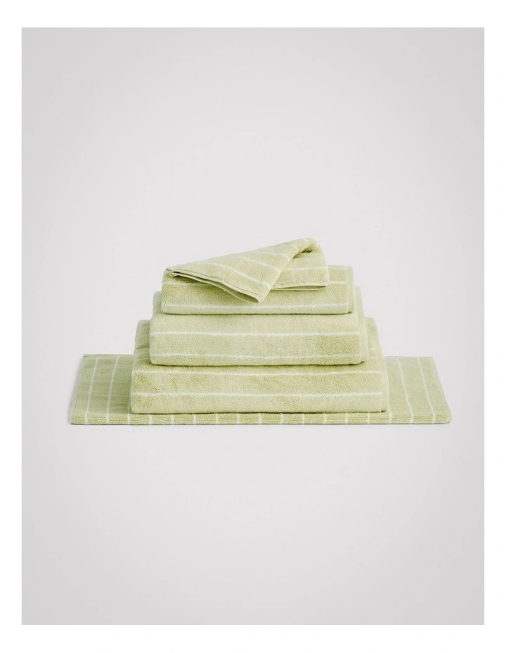 Aven Stripe Towel Collection in Pistachio image 1