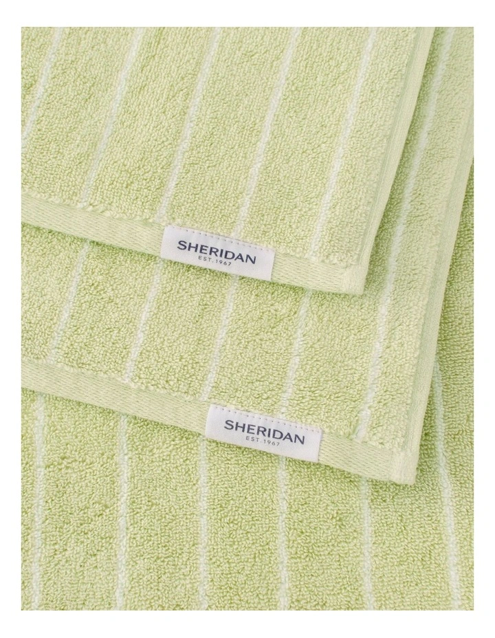 Aven Stripe Towel Collection in Pistachio image 2