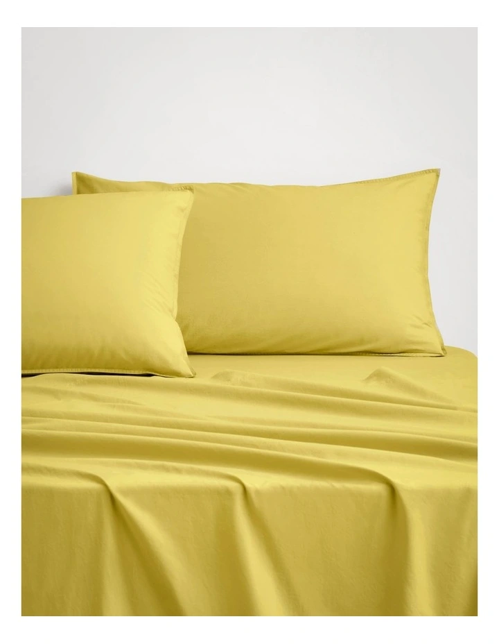 Bayley Washed Percale Sheet Set in Light Sunlight image 1