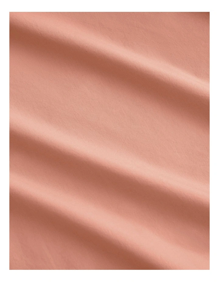 Bayley Washed Percale Sheet Set in Peach Blush image 3
