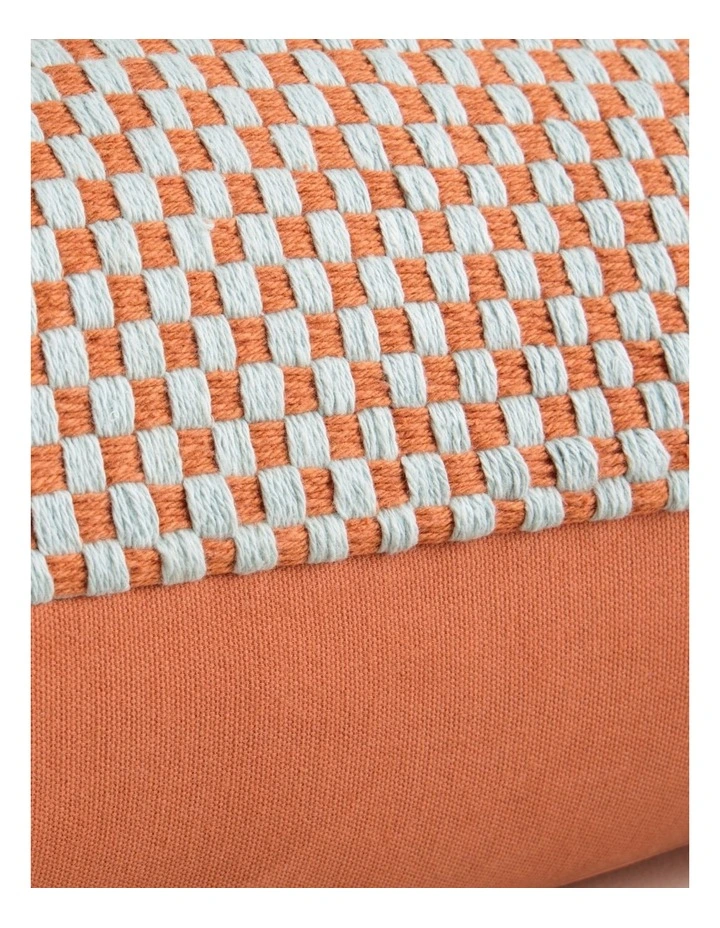 Kitt Square Cushion in Burnt Orange image 3