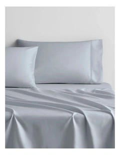 Tencel Lyocell Fibre Cotton Pillowcase Pair in Ash Blue