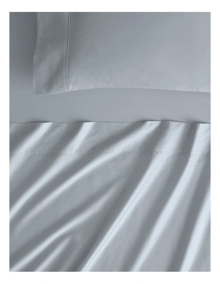 Tencel Lyocell Fibre Cotton Pillowcase Pair in Ash Blue image 2