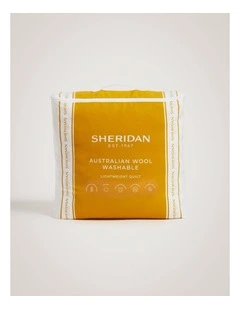 Australian Wool Washable Light Quilt in Pure White