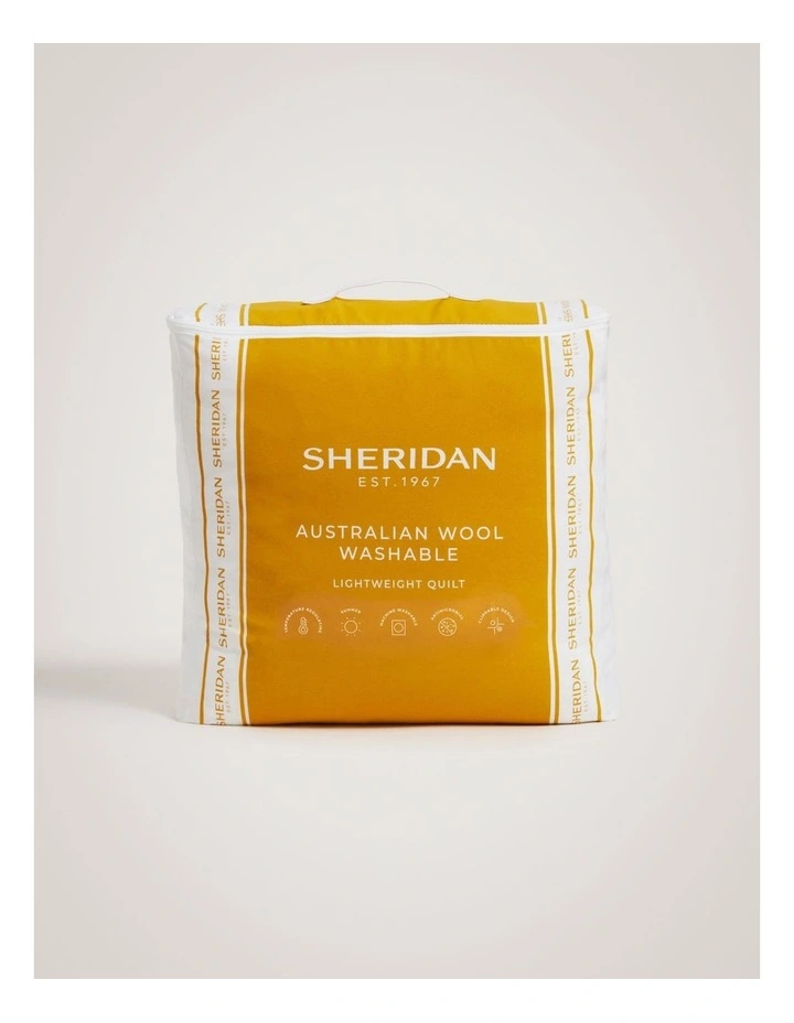 Australian Wool Washable Light Quilt in Pure White image 1