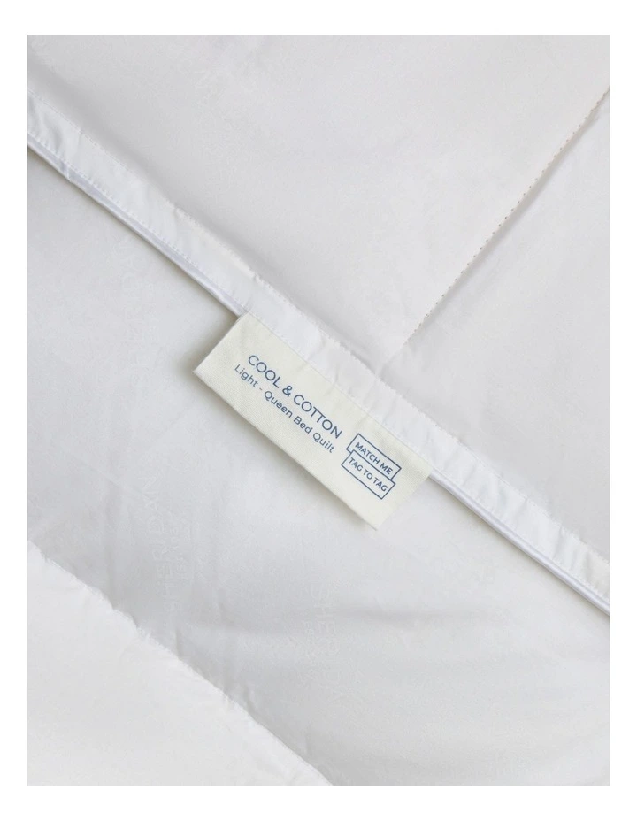 Cool & Cotton Light Quilt in Pure White image 2