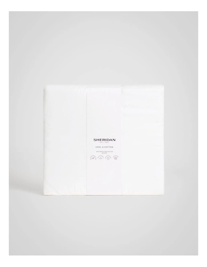 Cool & Cotton Mattress Protector in Pure White image 1