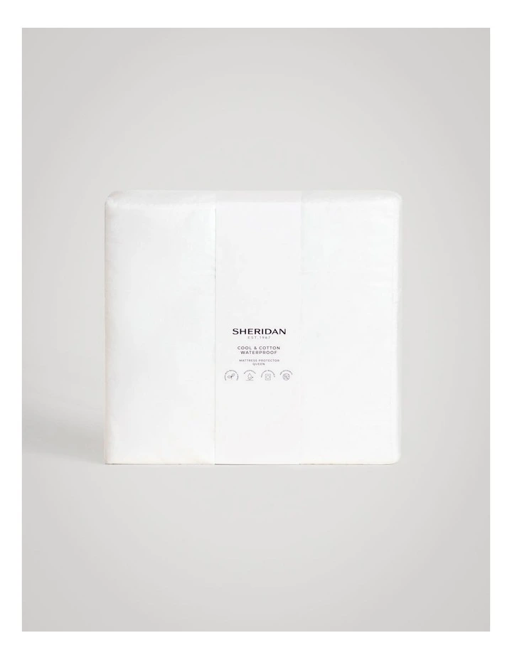 Cool & Cotton Waterproof Quilted Mattress Protector in Pure White image 1