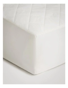 Cool & Cotton Waterproof Quilted Pillow Protector in White