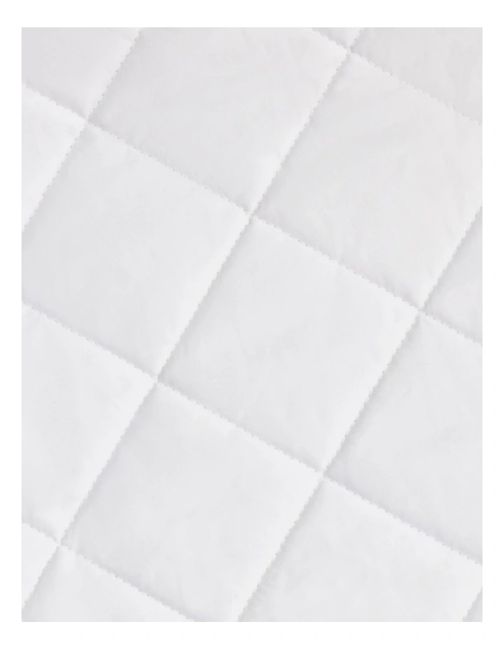 Cool & Cotton Waterproof Quilted Pillow Protector in Pure White image 3