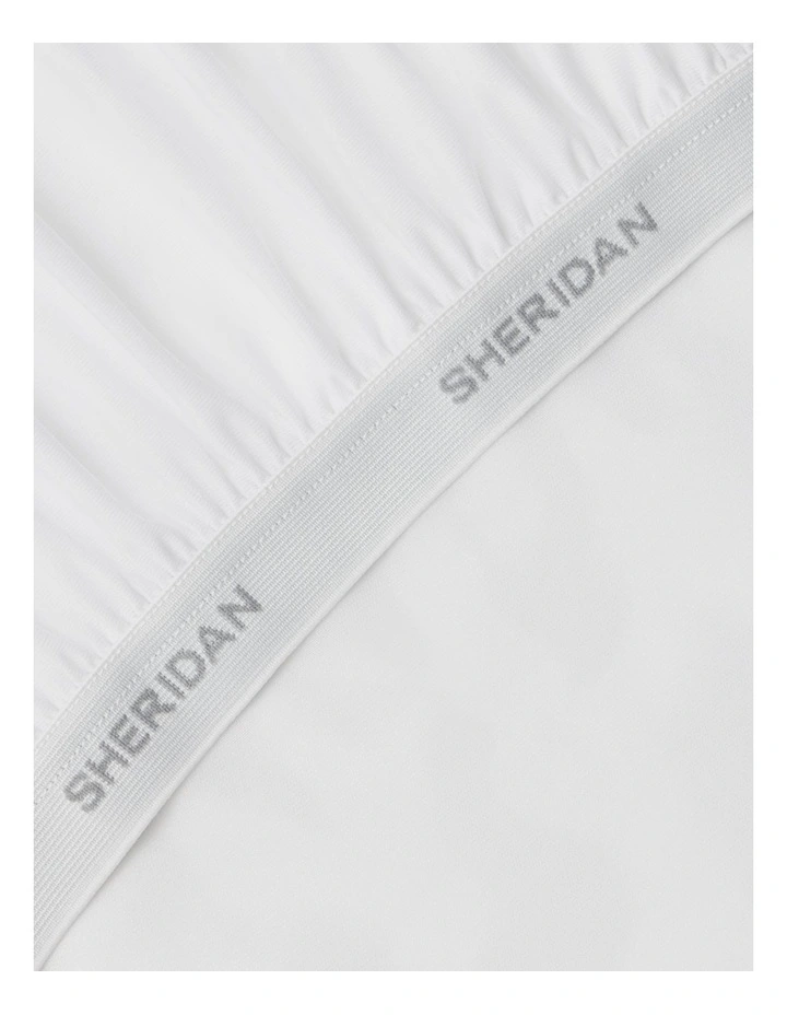 Cool & Cotton Waterproof Quilted Pillow Protector in White image 4