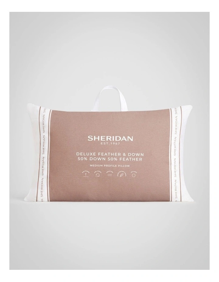 Deluxe Feather & Down Pillow in Pure White image 1